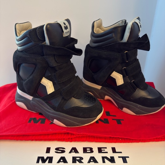 Isabel Marant Black Wedge Sneakers | Size 36 - Picture 2 of 6